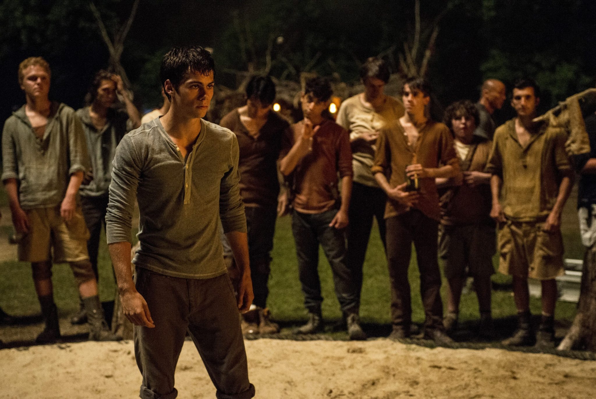 In this image released by 20th Century Fox, Dylan O'Brien, foreground, appears in a scene from "The Maze Runner." (AP Photo/20th Century Fox, Ben Rothstein) ** Usable by LA, DC, CGT and CCT Only **