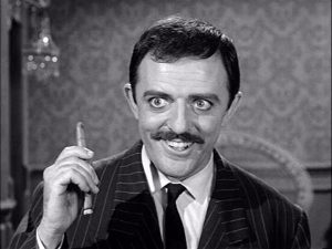 John Astin as Gomez Addams as part of the cast of The Addams Family