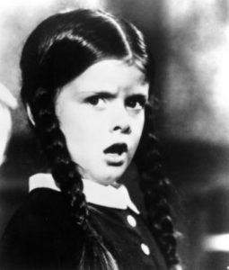 Wednesday Addams played by Lisa Loring in the original Addams Family Cast in 1964